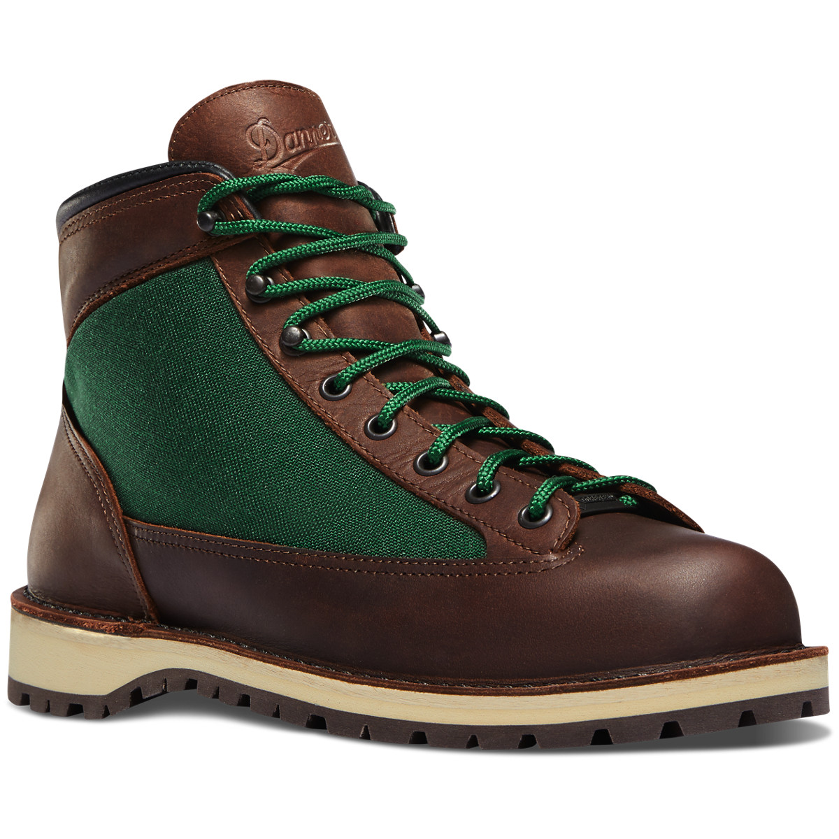 Danner Mens Ridge Hiking Boots Dark Brown/Green - SDA709625